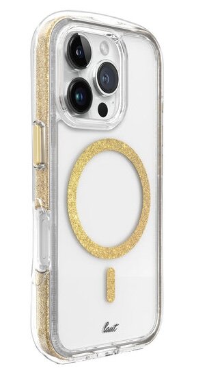 LAUT Aero Sparkle MagSafe iPhone 16 Pro hoesje goud