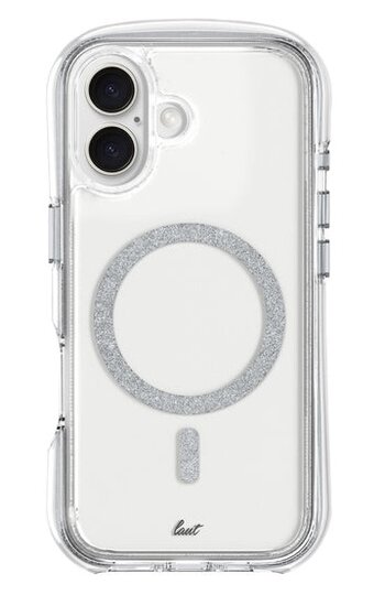 LAUT Aero Sparkle MagSafe iPhone 16 hoesje zilver