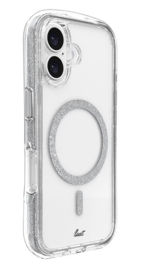 LAUT Aero Sparkle MagSafe iPhone 16 hoesje zilver