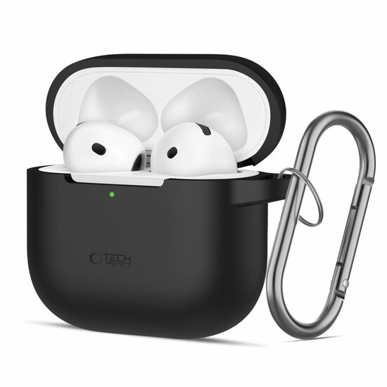 TechProtection siliconen&nbsp;AirPods 4 hoesje zwart