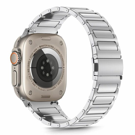 TechProtection Classic Apple Watch 49 / 46 / 45  mm schakelbandje zilver