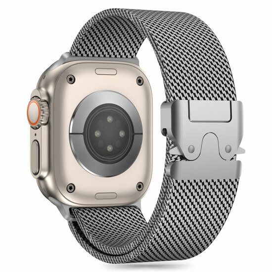 TechProtection Milano metalen Apple Watch 49 /  46 / 45 / 44 mm bandje zilver