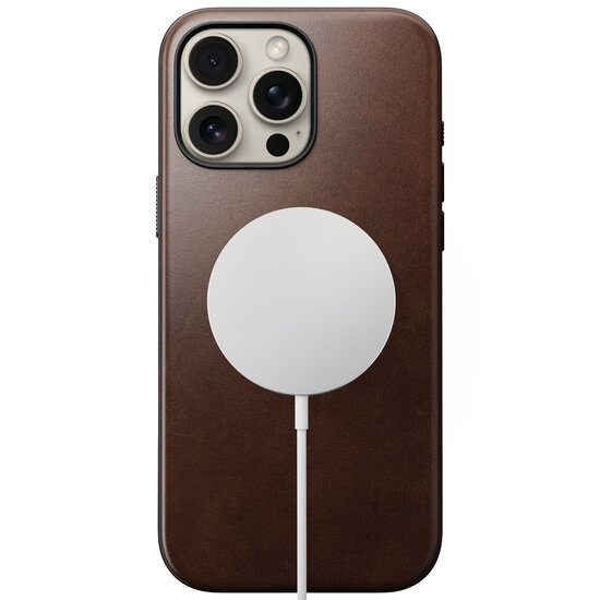 Nomad Modern Horween MagSafe iPhone 16 Pro Max hoesje bruin