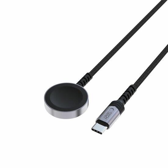 TechProtection UltraBoost Apple Watch USB-C oplaadkabel 120 cm zwart