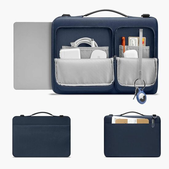 TechProtection Defender MacBook 13 / 14 inch sleeve laptop tas navy