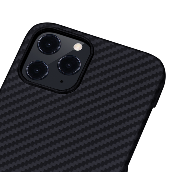 Pitaka MagEZ iPhone 12 aramid fiber hoesje Zwart