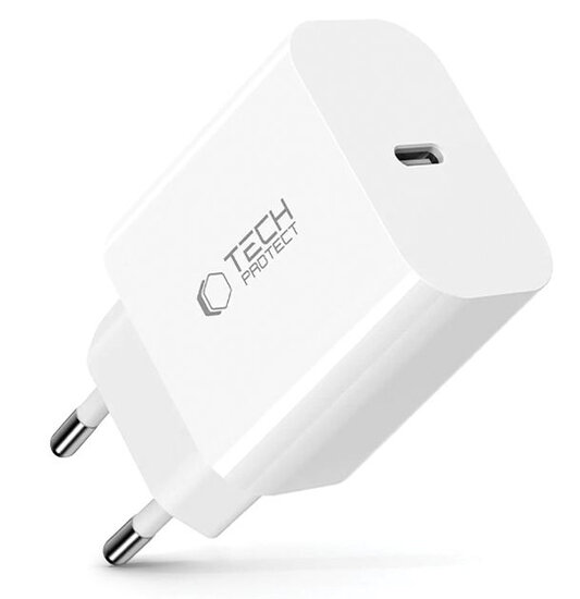 TechProtection 20 watt USB-C oplader wit