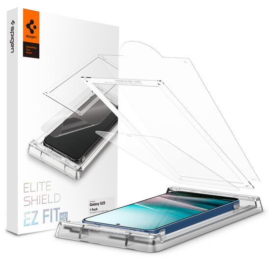 Spigen ElitShield EZ Fit Galaxy S25 screenprotector 1 pack