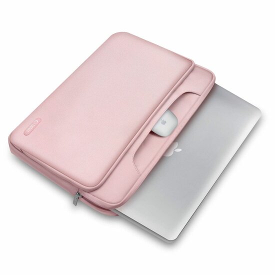 TechProtection Pocket MacBook 15 / 16 inch laptop tas roze