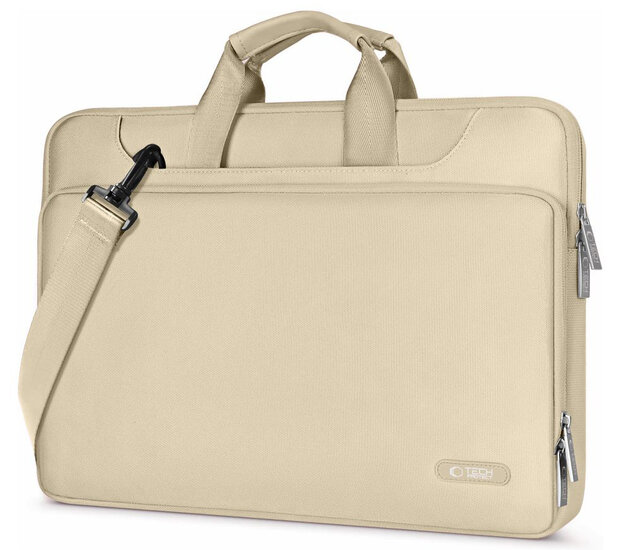 TechProtection Pocket MacBook 13 / 14 inch sleeve laptop tas beige