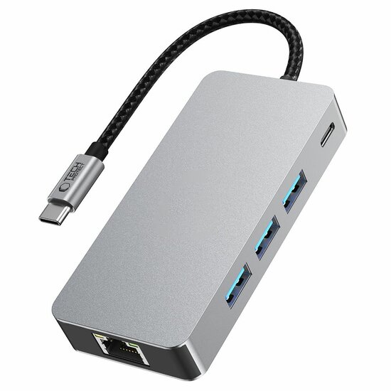 TechProtection&nbsp;9-in-1 USB-C hub - USB 3.0 - HDMI - SD kaart - 100 watt