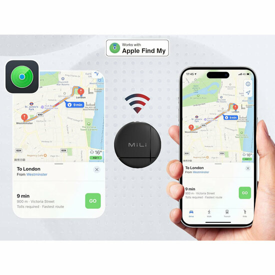 MiLi LiTag waterdichte Bluetooth Tracker Find My netwerk