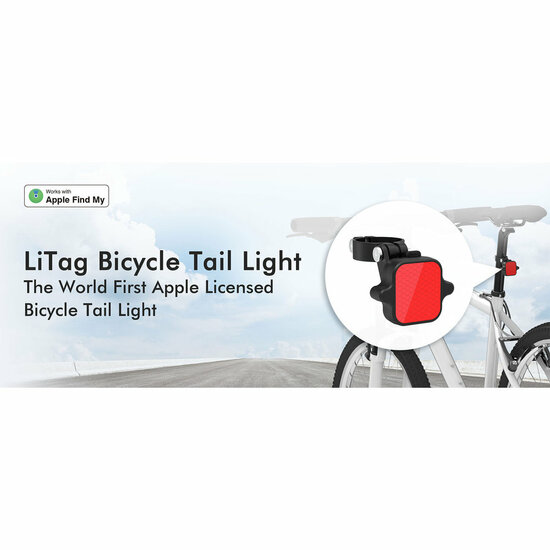 MiLi LiTag bluetooth tracker fiets achterlicht reflector Find My Netwerk