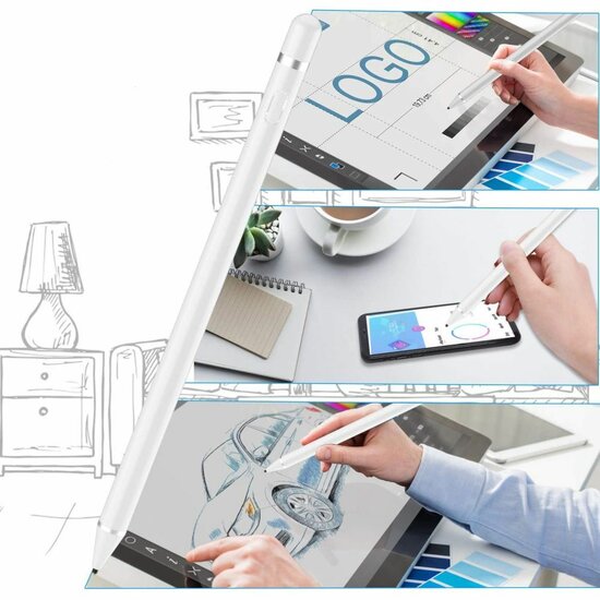 TechProtection Active Stylus Pen voor iPad wit