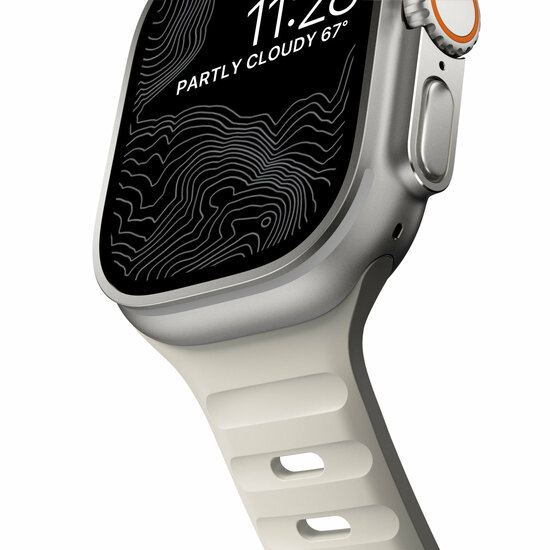 Nomad Sport FKM Apple Watch 49 / 46 /&nbsp;45 mm bandje stone beige