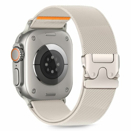 TechProtection Nylon clasp Apple Watch 49 /  46 / 45 / 44 mm bandje titanium