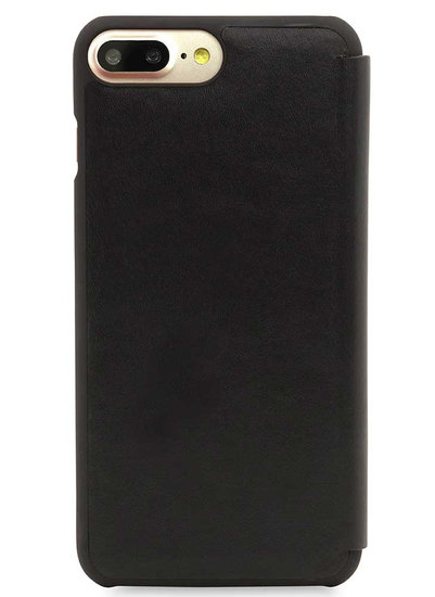 Knomo Leather Folio iPhone 7 Plus hoes Black