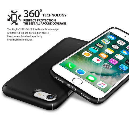 Ringke Slim iPhone SE 2022 / 2020 / 8 hoesje Gloss Black