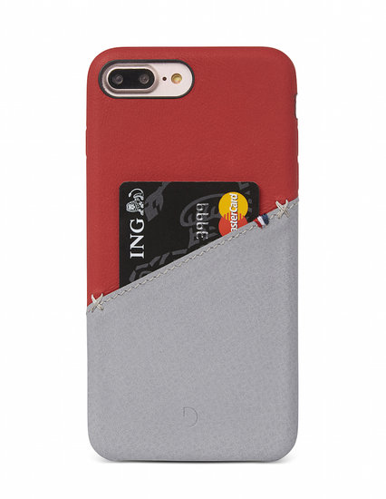 Decoded Leather Backcover iPhone 8/7 Plus hoes Rood