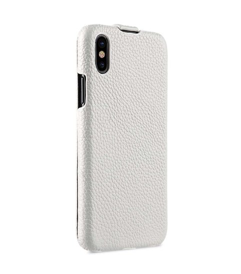 Melkco Leather Jacka iPhone X hoesje Wit