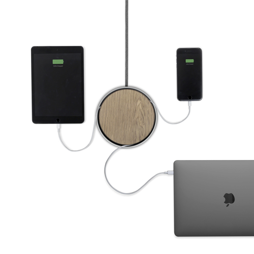 Native Union Eclipse Wood USB oplaadstation Wit