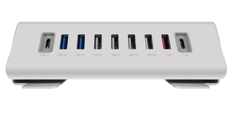 MacAlly TriHub 9 poort USB hub Aluminium