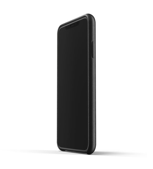 Mujjo Leather iPhone XS Plus hoesje Zwart