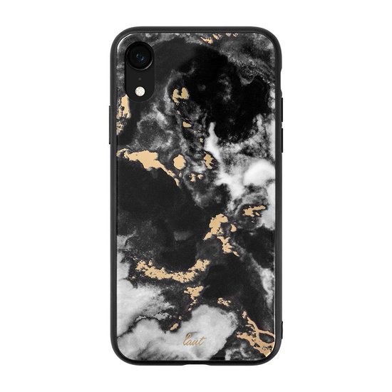 LAUT Mineral Glass iPhone XR hoesje Zwart