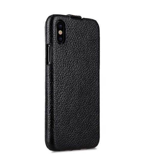 Melkco Leather Jacka iPhone XS Max hoesje Zwart