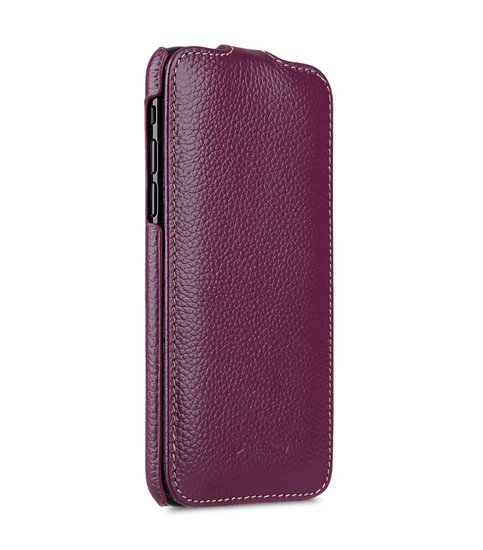 Melkco Leather Jacka iPhone XS Max hoesje Paars