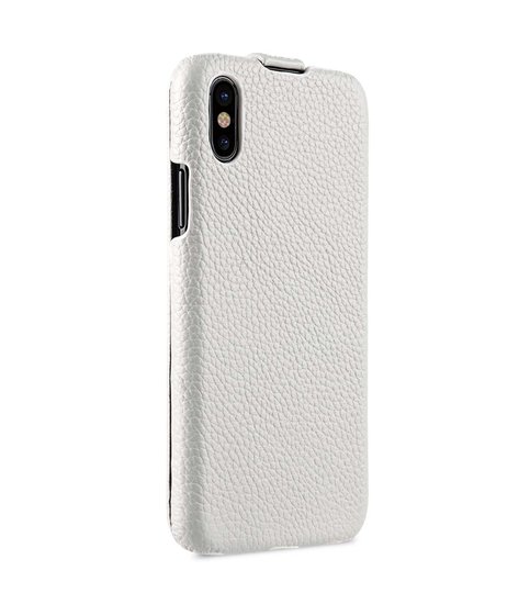 Melkco Leather Jacka iPhone XS Max hoesje Wit