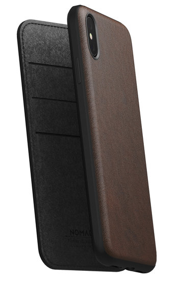 Nomad Leather Folio iPhone XS Max hoesje Bruin