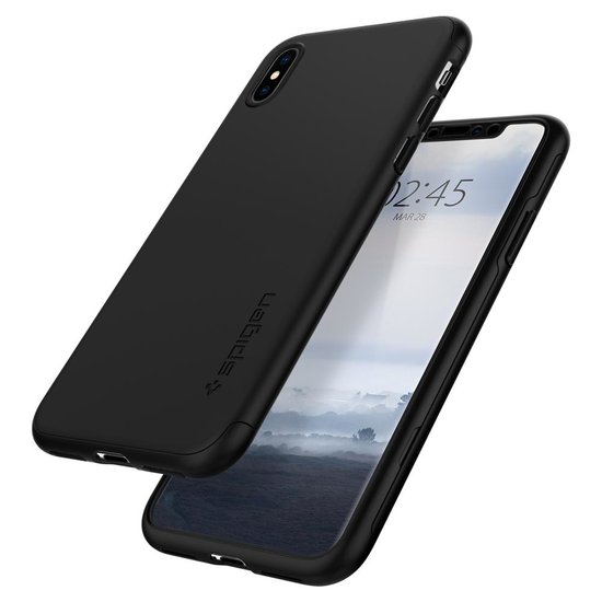 Spigen Thin Fit 360 iPhone XS Max hoesje Zwart