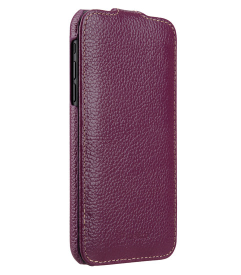 Melkco Leather Jacka iPhone XR hoesje Paars