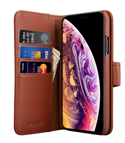 Melkco Alphard 2 in 1 iPhone XS Max hoesje Bruin