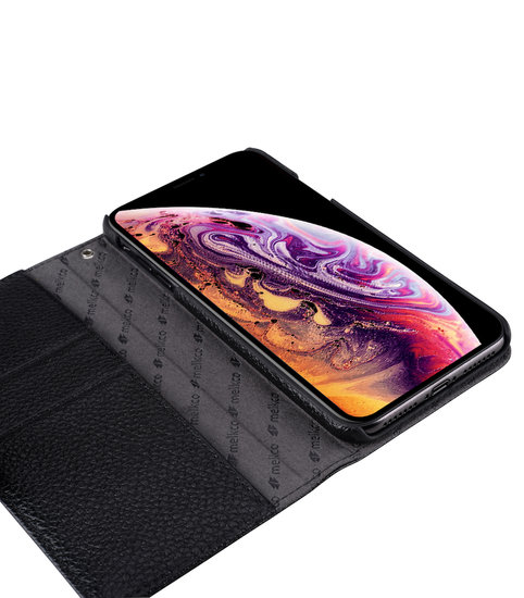 Melkco WalletBook iPhone XS Max hoesje Zwart