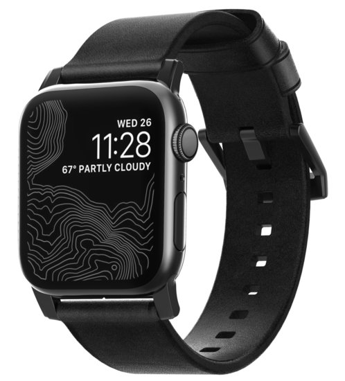 Leren apple watch bandje 44mm sale