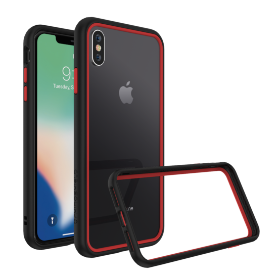 RhinoShield CrashGuard NX iPhone XS Max bumper hoesje Zwart Rood