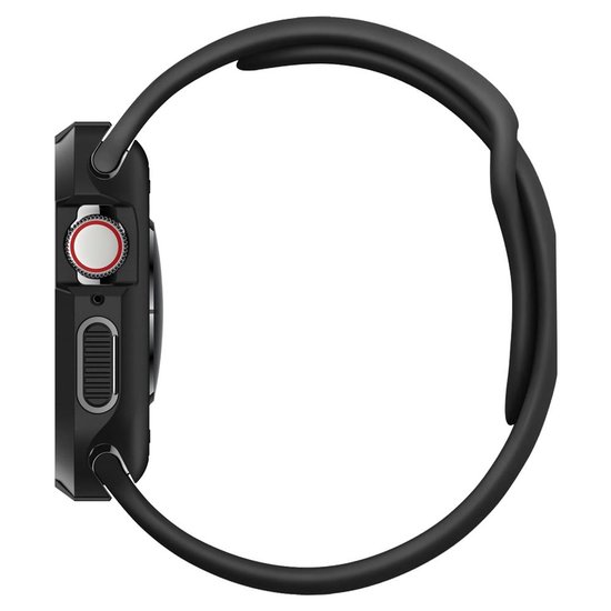 Spigen Rugged Armor Apple Watch 45 /  44 mm hoesje Zwart