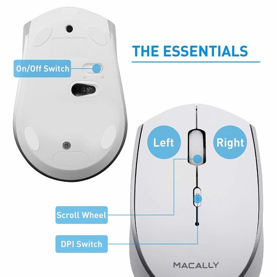 MacAlly BTEZMOUSE Bluetooth muis Zwart