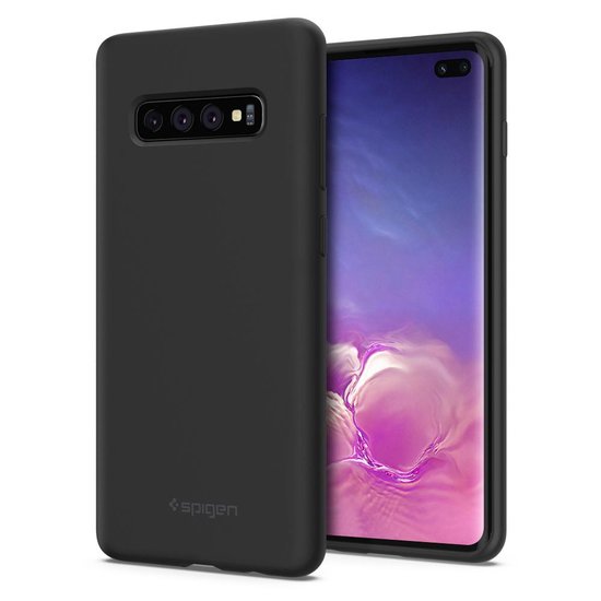 Spigen Silicone Fit Galaxy S10 Plus&nbsp;hoesje Zwart