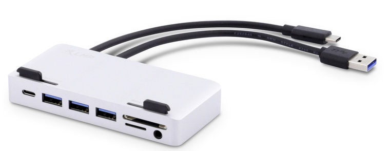 LMP aluminium USB-C attach hub 7 poort Zilver