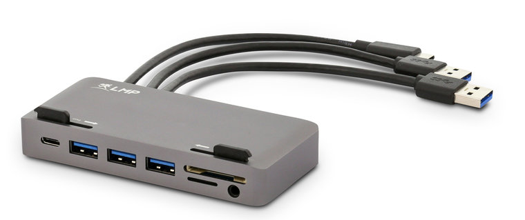 LMP aluminium USB-C attach hub Pro 10 poort Grijs