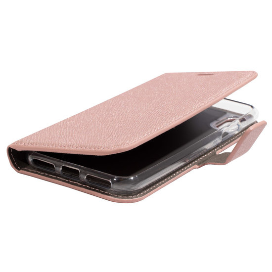 Mobiparts Saffiano Wallet iPhone XS / X hoesje Rose