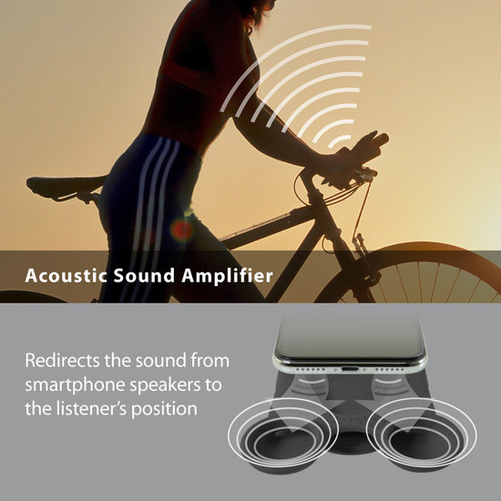 Bone Bike Tie Speaker universele telefoon fietshouder Zwart