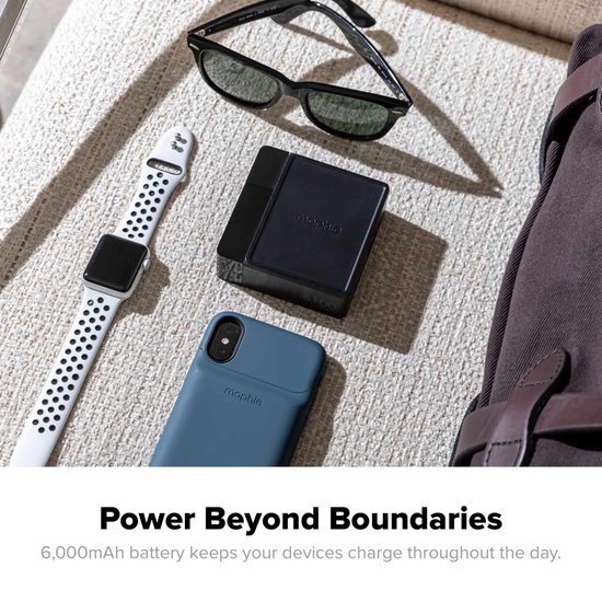 mophie Powerstation hub powerbank en draadloze oplader Zwart