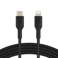 Belkin Braided BoostCharge Lightning USB-C kabel 1 meter Zwart