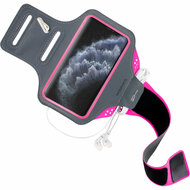 Mobiparts Comfort iPhone 11 Pro sportband  Neon Roze