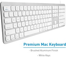 MacAlly WKEY bedraad Azerty aluminium toetsenbord met hub Zilver