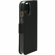 Mobiparts Saffiano Wallet iPhone 12 mini hoesje Zwart